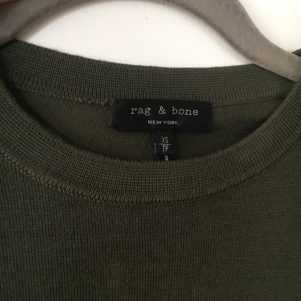 Rag & Bone Army Green And Black Sweater Top - image 5